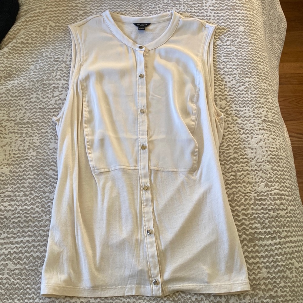 Ann Taylor cotton and silk tank - size L Petite